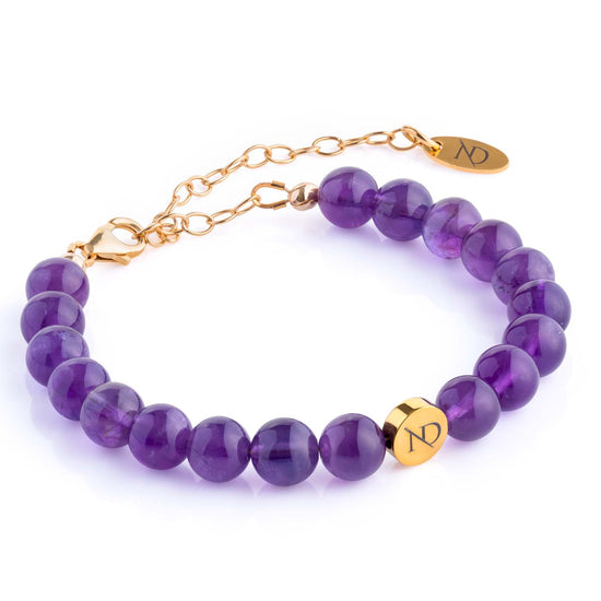 Adjustable Amethyst Gemstone Bracelet