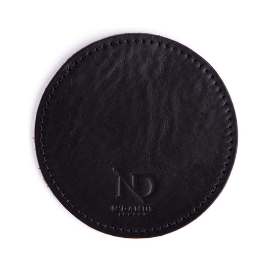 Dulwich Black leather Drink Coaster Set