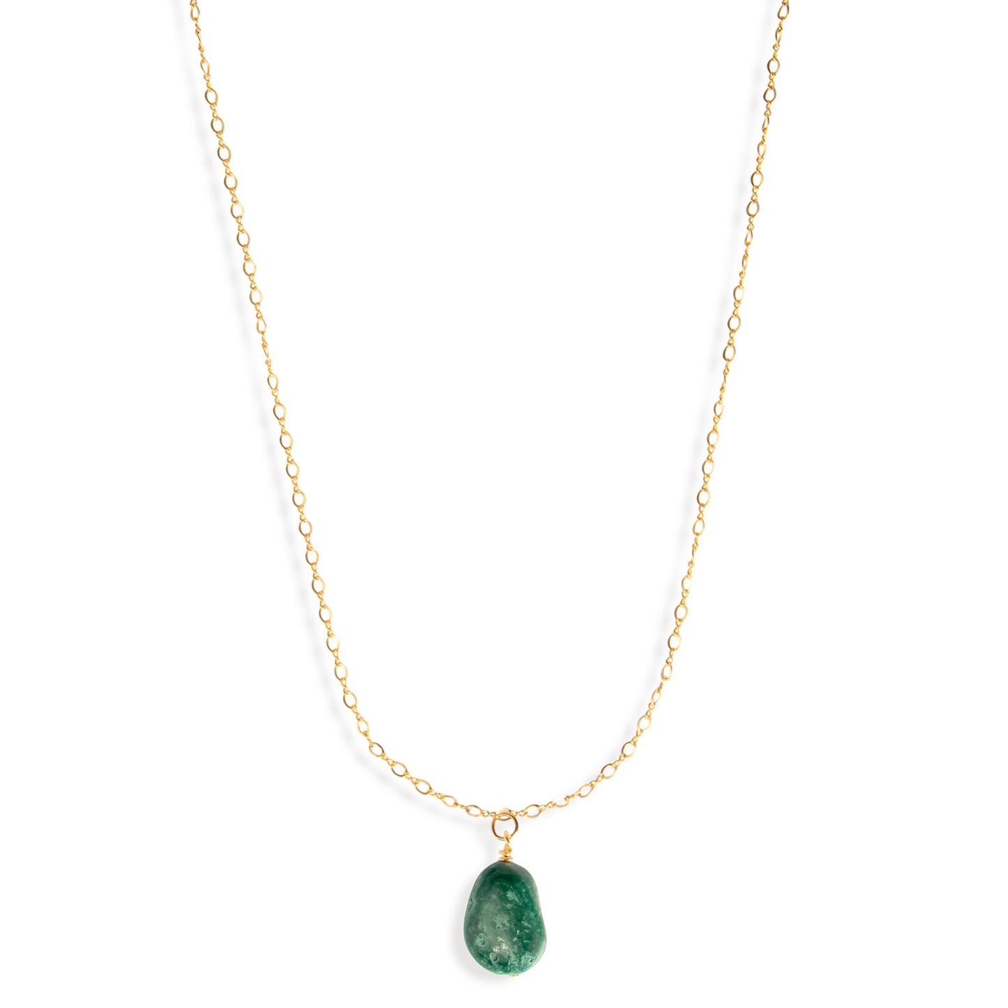 Malachite Fine 14K Gold Necklace