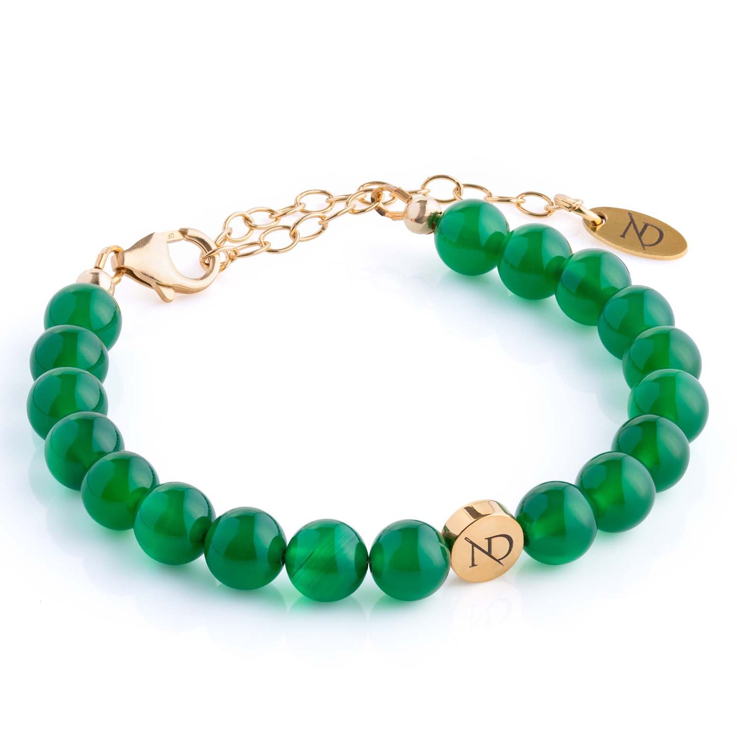 Adjustable Green Agate Gemstone Bracelet