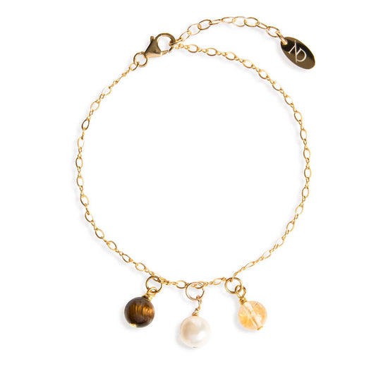 Hatton Fine 14K Gold 3 Charm Bracelet