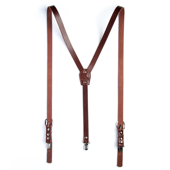 Trafalgar Chestnut Leather Trouser Braces