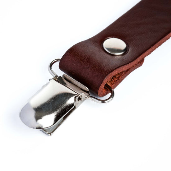 Trafalgar Chestnut Leather Trouser Braces