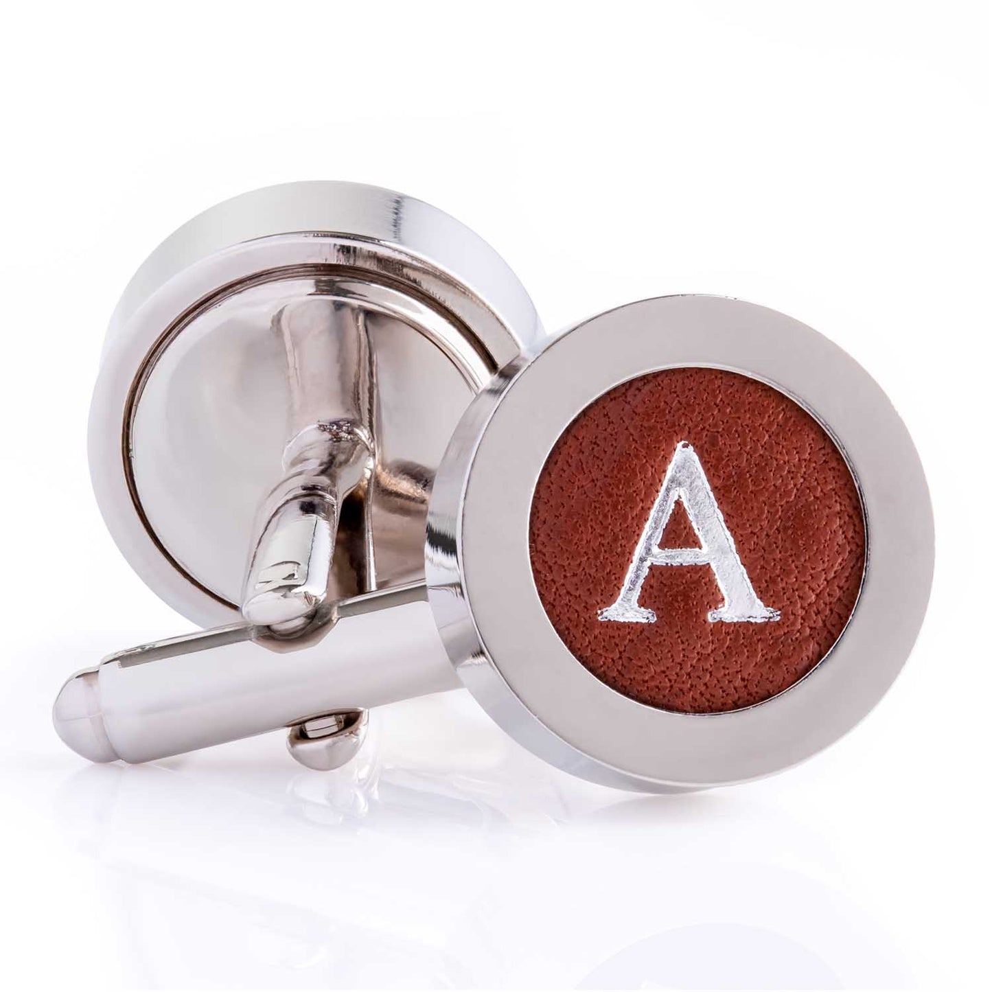 Bespoke Letters - Regent Chestnut Silver Letter Cufflinks